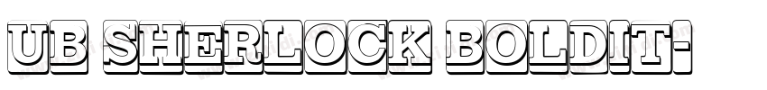 UB Sherlock BoldIt字体转换
